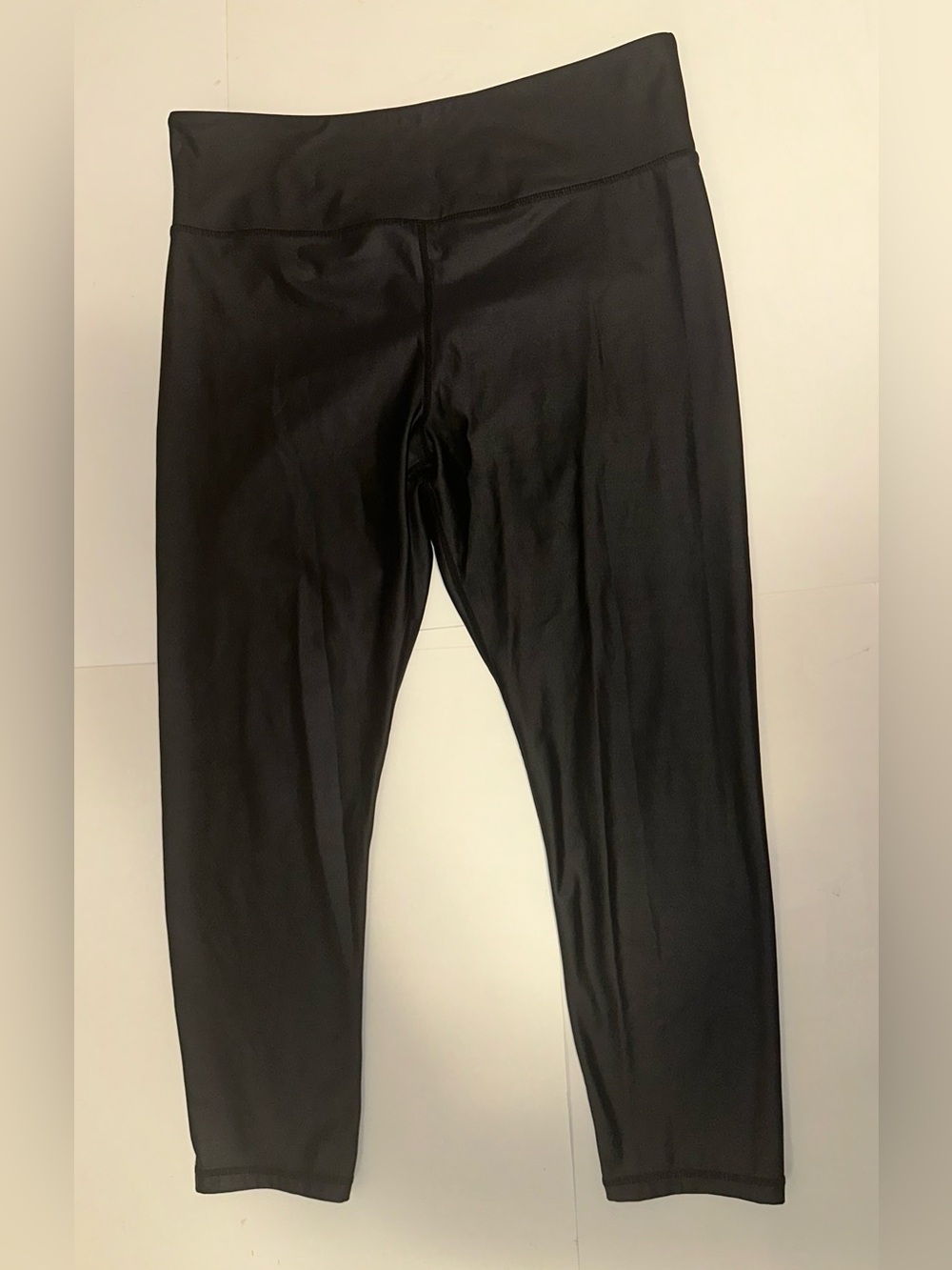 Zyia Active Light N Tight High Rise Crop Athletic Legging Size 20 Black Metallic